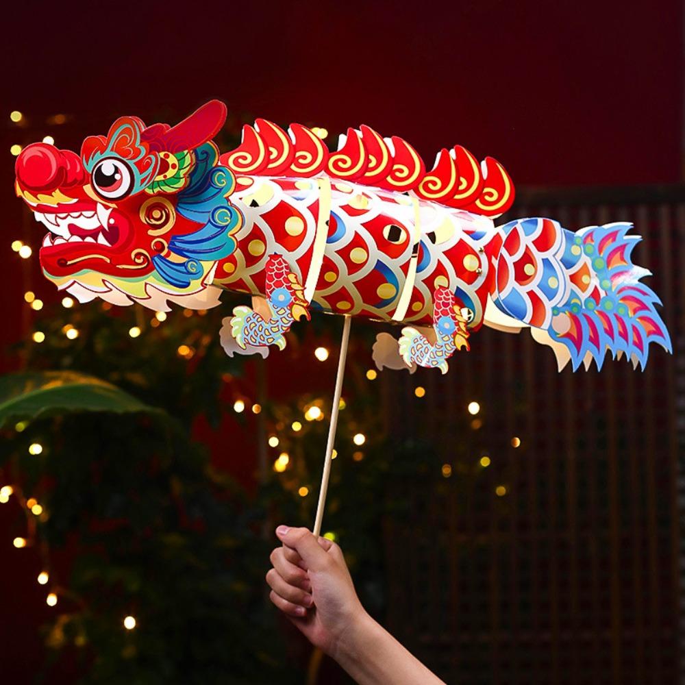 Colorful Dragon Dance Lantern Handmade Parent Child Toy Lantern  Cultural Events