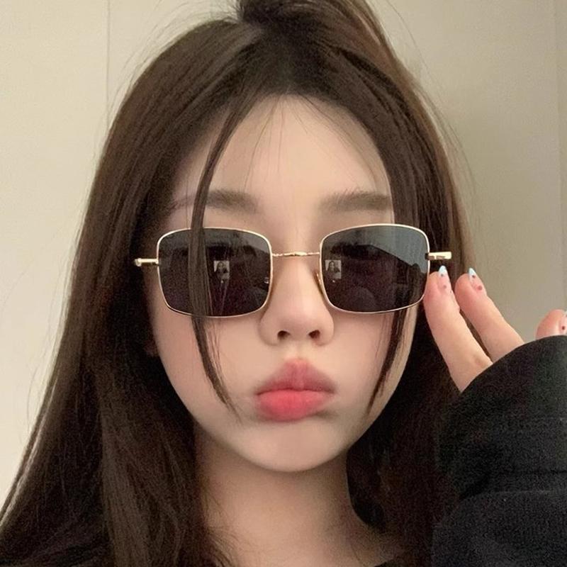 3pcs High Quality Rectangle Sunglasses Women Metal Frame Glasses Vintage Brand Square Sun Glasses for Men Shades Female Eyewear