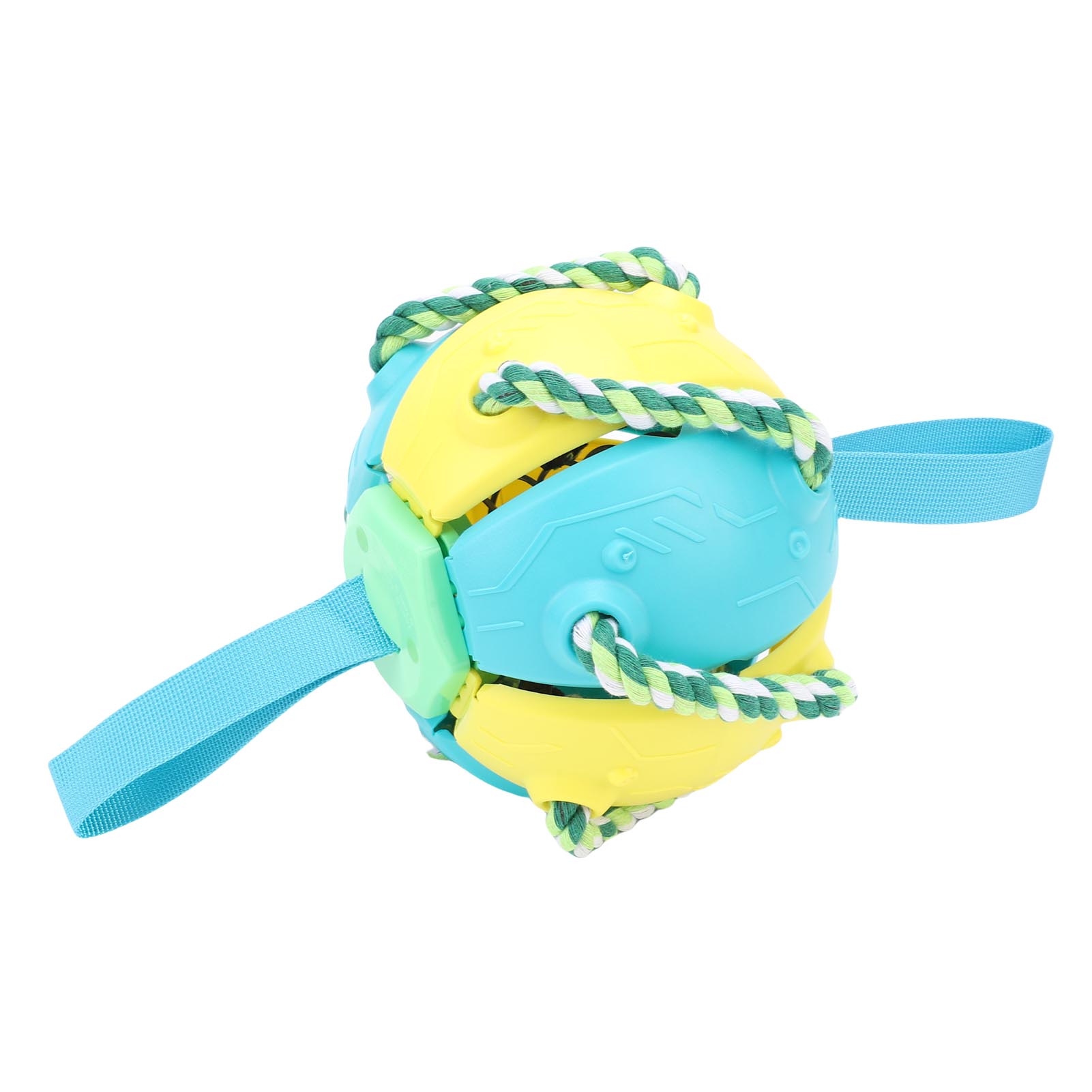 

Dog Toy Ball with Rope Wear Resisting Promoting Pet Exercise Interactive Dog Chew Ball for Outdoor Training Game зелёный