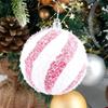 Decorative Christmas Ornaments Pink Sequin Christmas Balls Easy To Hang For Handmade DIY Projects Convenient Metal Hoop