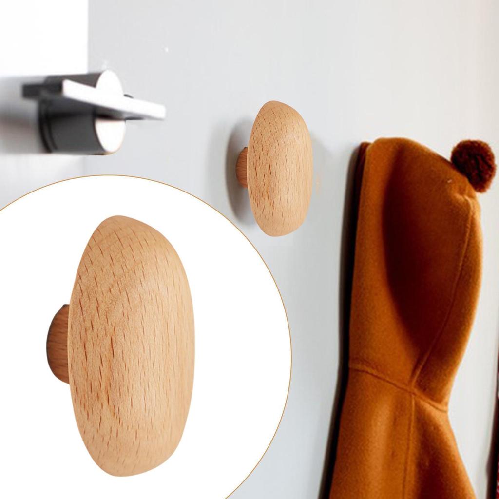 Wall Mounted Wooden Coat Hook Organizer for Home And Office