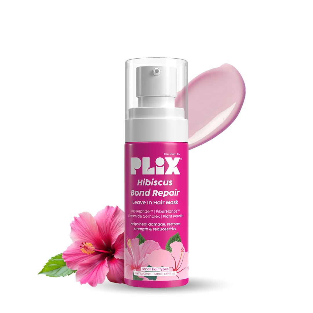 The Plant Fix Plix Hibiscus Bond Repair Leave-In Hair Mask 50g | Repairs, Reduces Frizz & Strengthens Hair