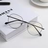 Glasses 20052 Small Frame Polygon Ocean Sheet Color Sunglasses Metal, Round Sunglasses Women
