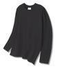 Wibelibellyu Plain Oversized 16-Count Long Sleeve T-Shirt Dark Gray (Ribbed Sleeve Option)