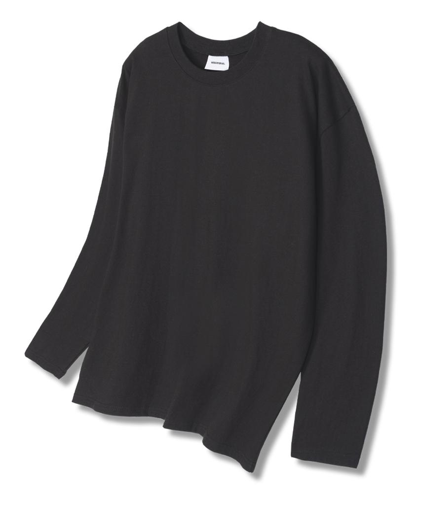 Wibelibellyu Plain Oversized 16-Count Long Sleeve T-Shirt Dark Gray (Ribbed Sleeve Option)