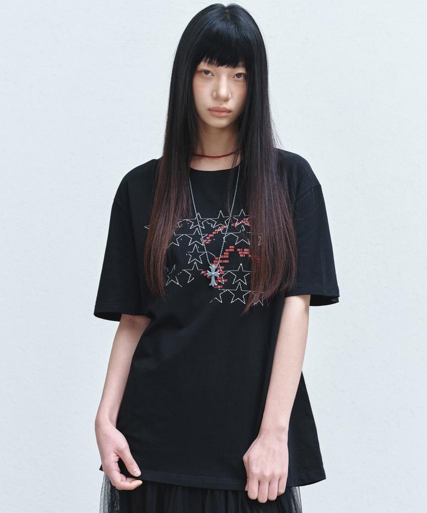 Nigaennikol Star Horse Graphic Logo Top_Black