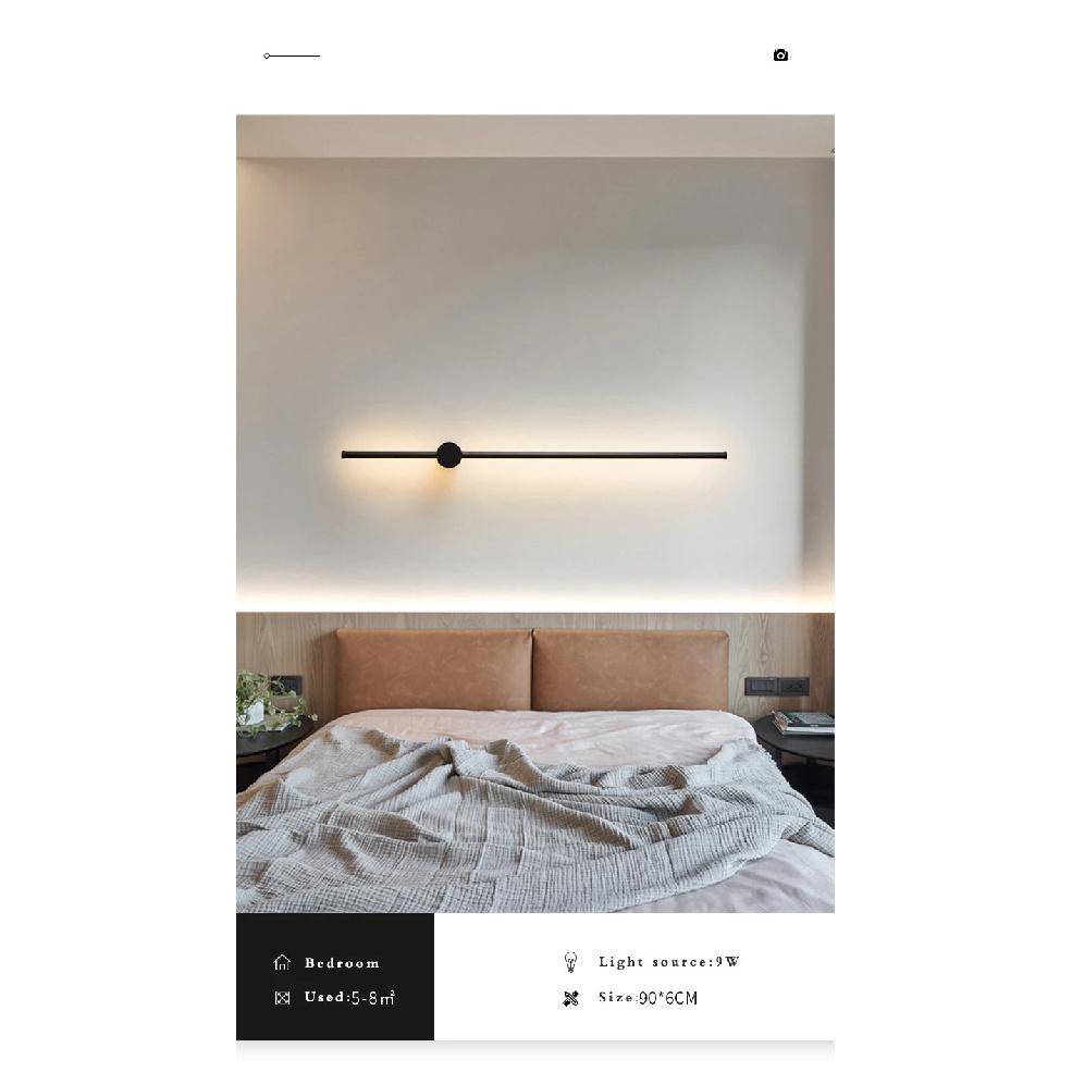 Fumi  Contemporary Long Strip Wall Lamp,  Led  Minimalist Indoor Wall Light For Indoor Living Room Bedroom,dining Room,bathroom