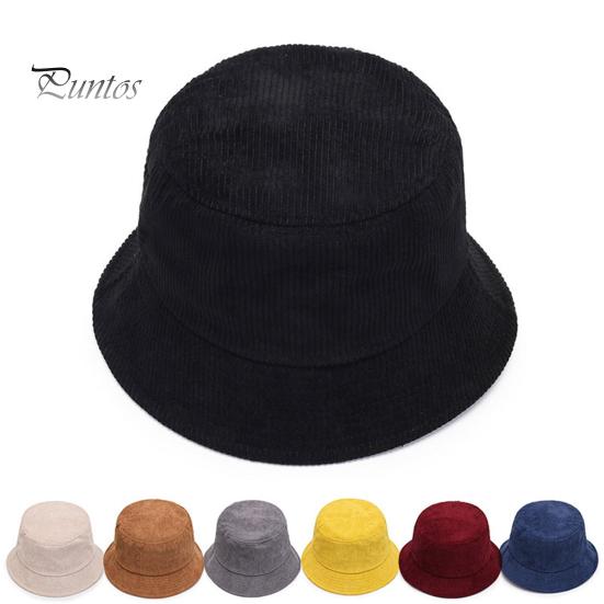 Sombrero de Pescador Cubo Plegable Liso Perfil Bajo Color Sólido Casual Mantener Caliente Hombre Pana Invierno Térmico Hombres Mujeres Gorra para Exterior Adultos