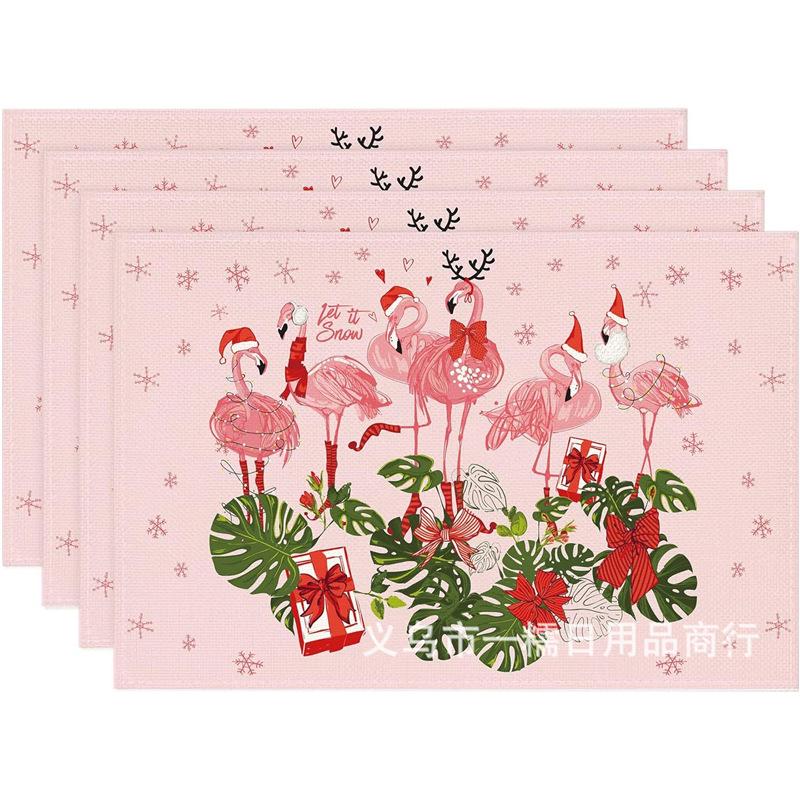 Christmas Snowman & Snowflake Plaid Insulated Placemat - Festive Table Decoration