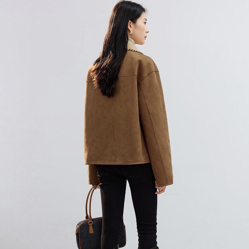 HSTYLE Women's Faux Fur Lined Toggle Button Winter Coat