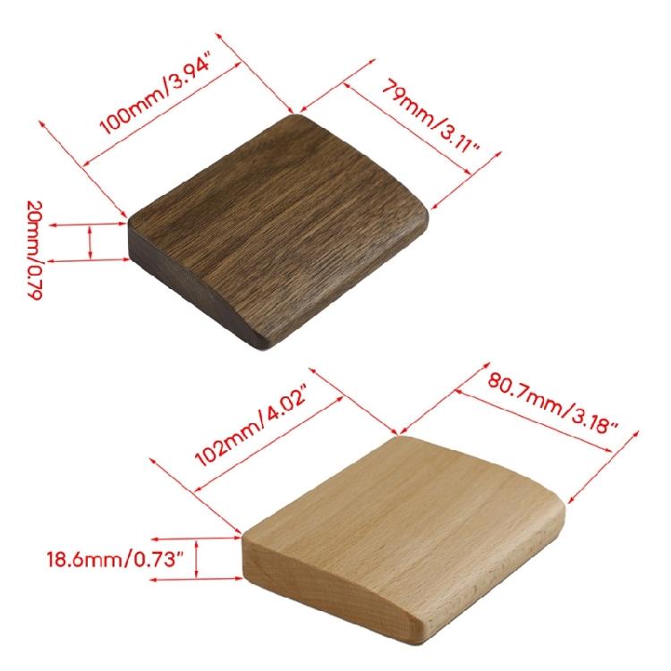 Walnut/Beech Wood Hand Rest Palm- Pad for Mechanical Gaming Keyboard Mouse Pad