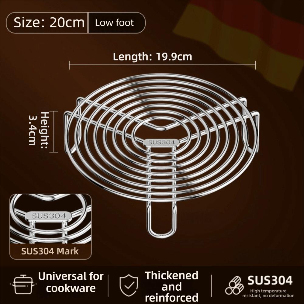 Tablettständer 304 Edelstahl Dampfgarrost Rund Multifunktions-Kochrost Topf Dämpfeinsatz Küchenzubehör