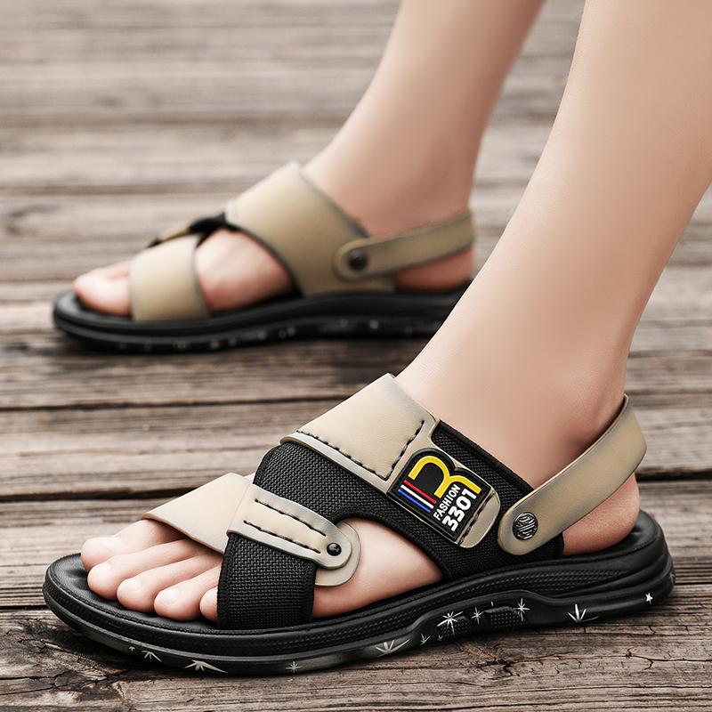Adult Leather Men's Sandal Summer Shoes for Men Outdoor Sandals Trend 2024 Original Brands Shoes Comfortable Man Sandal Trending