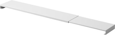 Yamazaki Extendable Exhaust Vent Cover, Flat Type, White, W44.5-77 X D10 X H2.5cm, Plate, Thin, Oil Splash Guard, Extendable, 2902