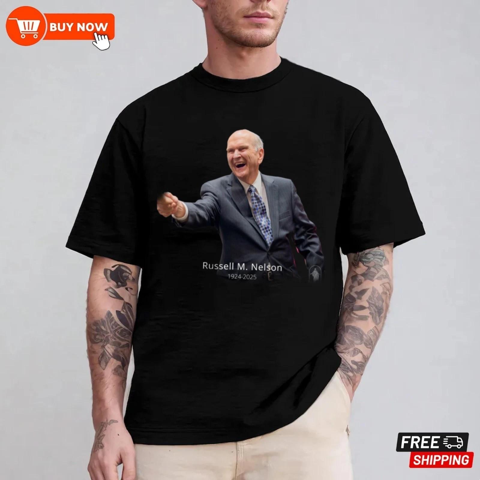 Russell M Nelson Memorial 1924-2026 Thank You Tribute T-Shirt S