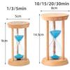 1/3/5/10/15/20/30 Minuten Sanduhr aus Holz, Timer für Zuhause, Wohnzimmer, Schreibtisch-Dekoration, Kindergeburtstagsgeschenk, tragbare Sanduhr