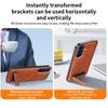 Samsung Z Fold7 Magnetic Leather Case: Anti-Drop, Invisible Stand