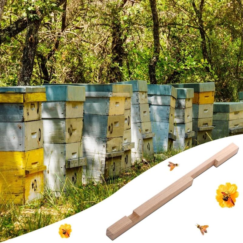 4 Pack Beehives Entrance Reducer Wood Hive Entrance Protector Beekeeping Beehives Frame Entrance Reducer for Beekeeping