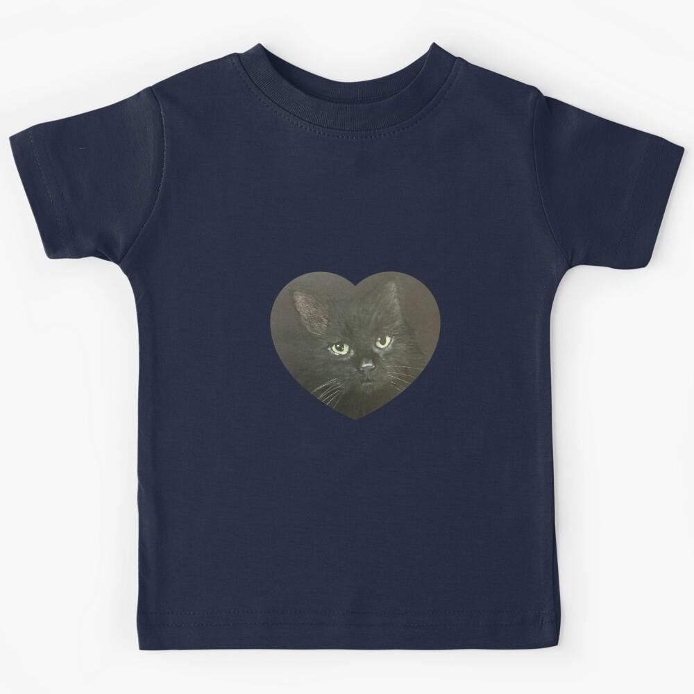 cute black cat | cat lover Kids T-Shirt 100