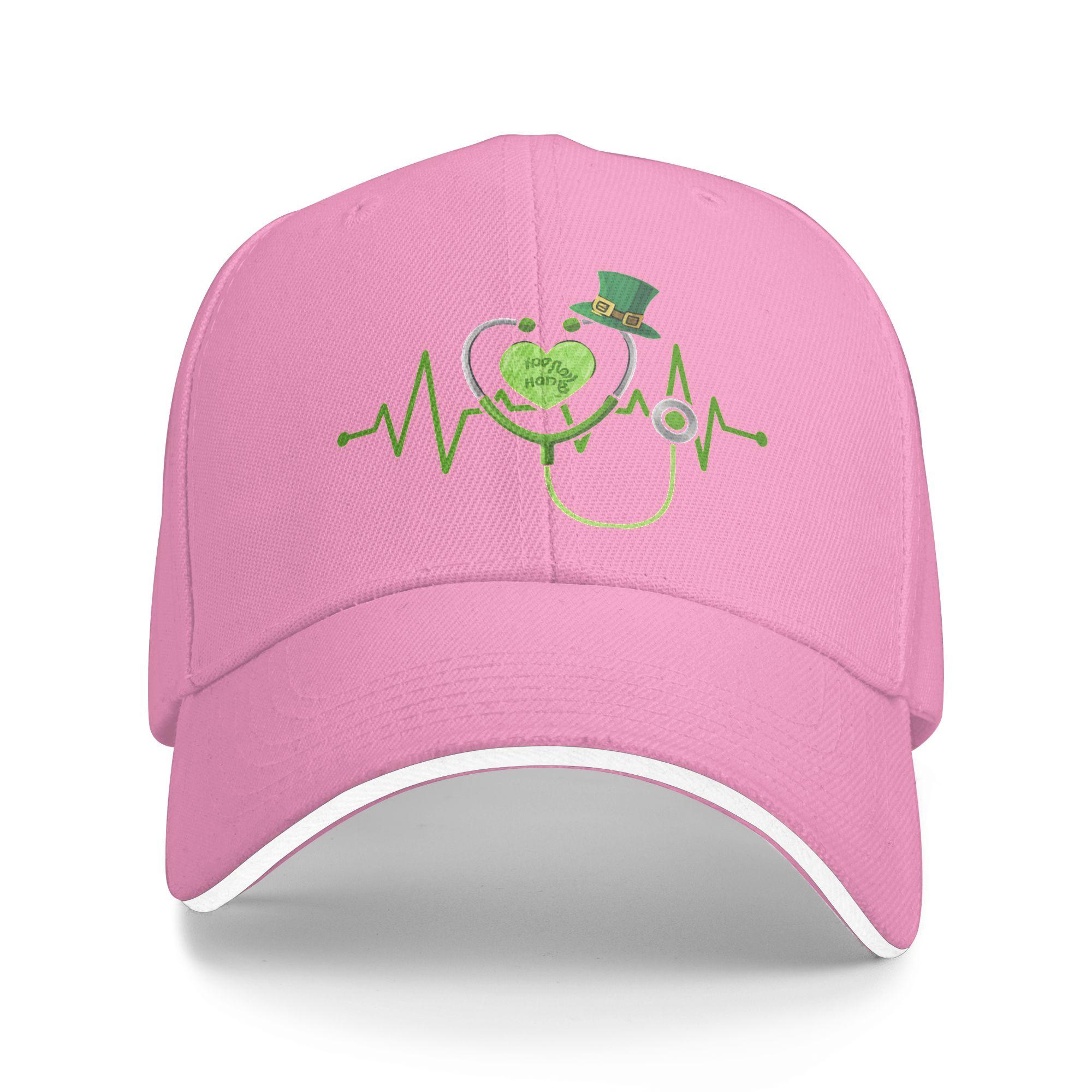 

St Patricks Day Casual Baseball Cap Spring Trucker Hat High Quality Tennis Skate Hip Hop Hats Female Male Trendy Baseball Caps One Size розовый