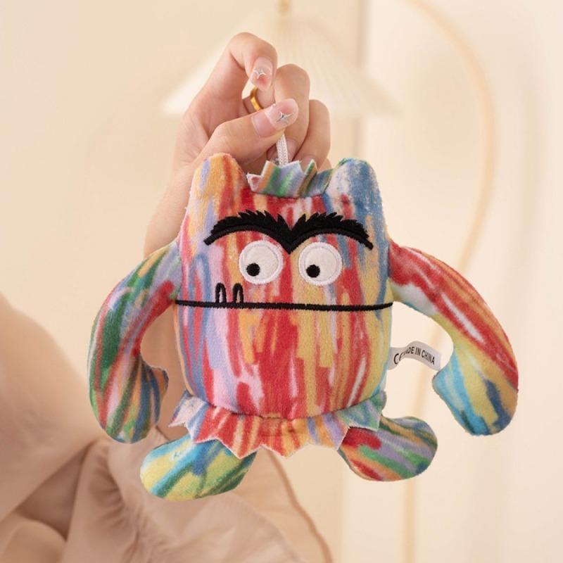 Emothional Monster Plush Toys Big Mouth Demon Stuffed Anime Plushie Colorful Dolls for Birthday Halloween Party Gifts