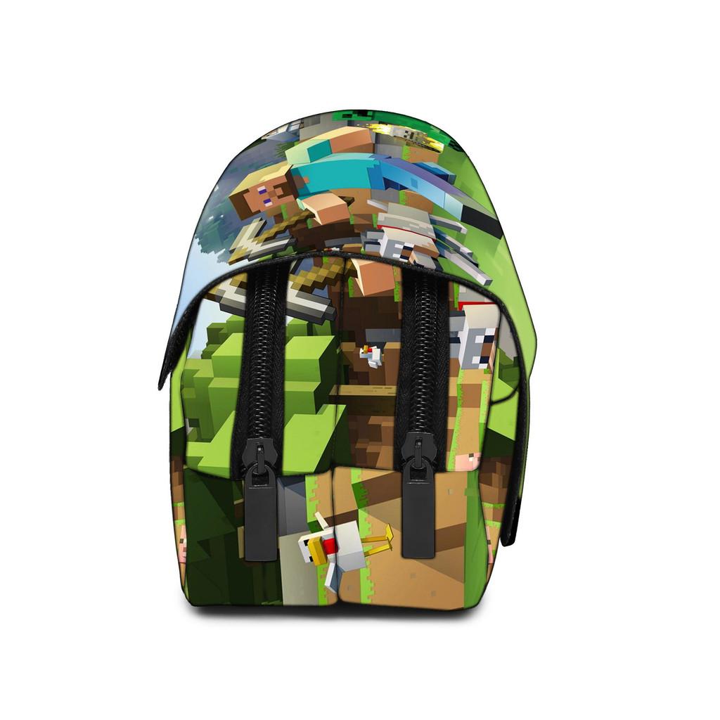 Minecraft Federmäppchen aus Polyester-Material, zweilagige Aufbewahrung für Kinder und Jugendliche