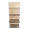 Folding Shoes Storage Box 4 Layers Transparent Large Capacity Foldable Shoe Rack Organizer with Whee