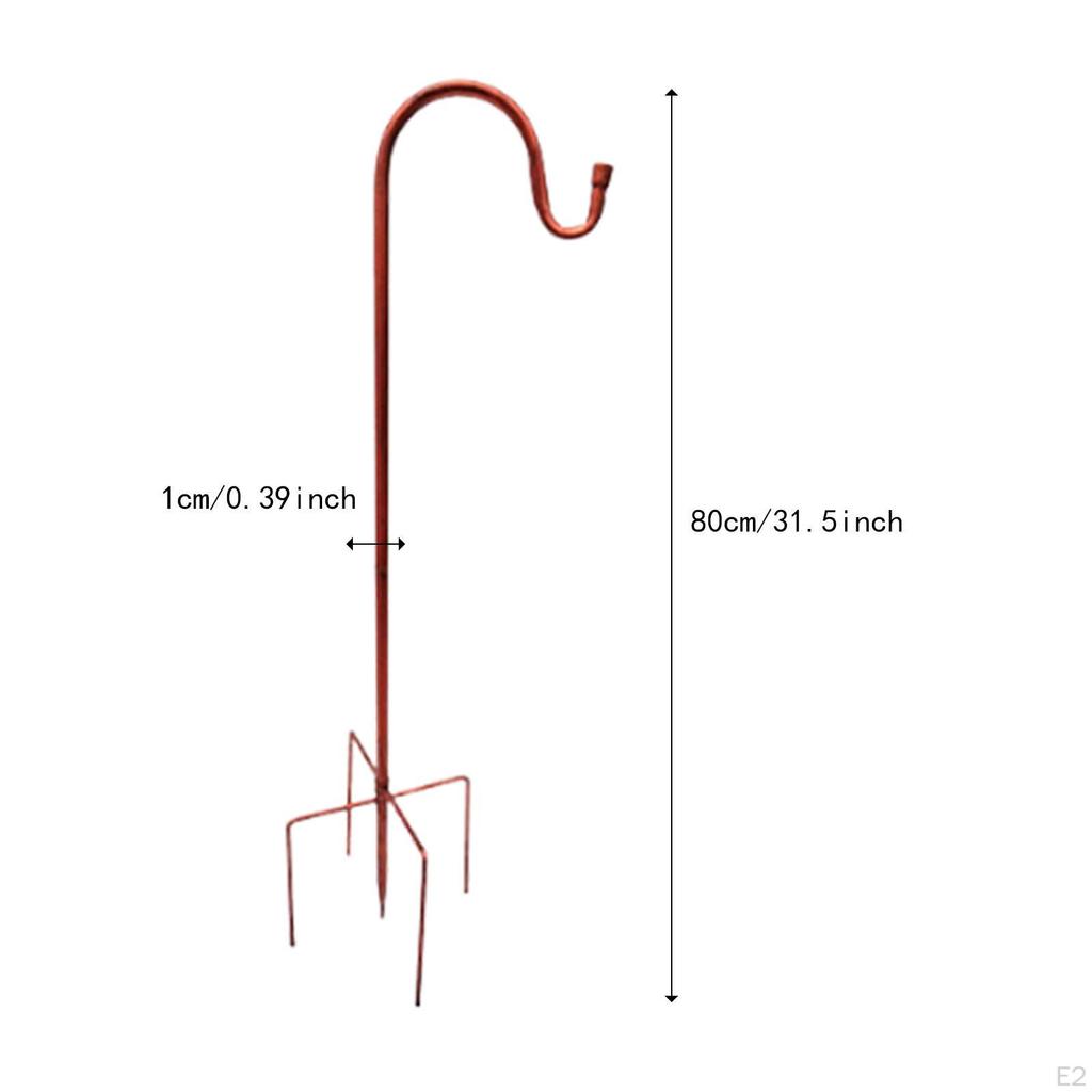 Hook for Garden, Hanging Stake, Easy to Install, 5 Prong Base, Garden Planter Hook, Porch,