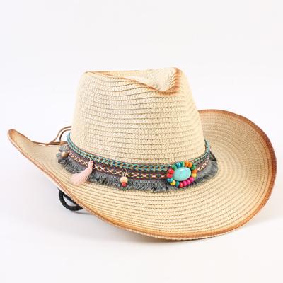 Populaire Europese en Amerikaanse Western Cowboy Strooien Hoed Heren en Dames Mode Schaduw Strooien Hoed Buiten Western Cowboy Hoed