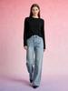 European and American Retro Women's Wide-Leg Mid-Waist Jeans