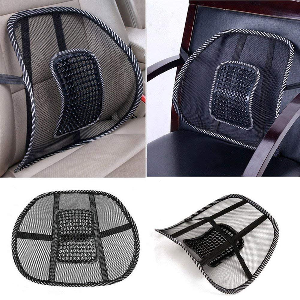 Auto Seat Waist Support Breathable Car Ice Silk Hole Mesh Lumbar Cushion Massage Seat Cover Pad for