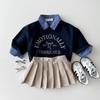 "Korean Girls' Embroidered Pullover: New Autumn Loose Fit Round Neck Sweatshirt for Kids"