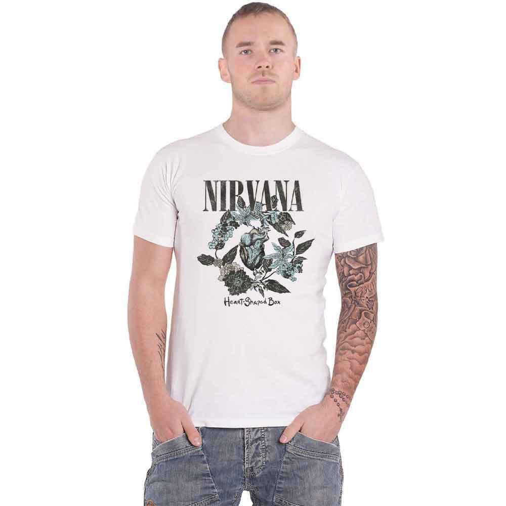 26 Nirvana T Shirt Heart Shaped Box Band Logo new Official Unisex White Unisex T-Shirt XXXXL