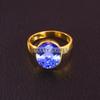 Tanzanite Oval Cut With 925 Sterling Silver Gold Plated Ring For Men's #B644 JL375686555762