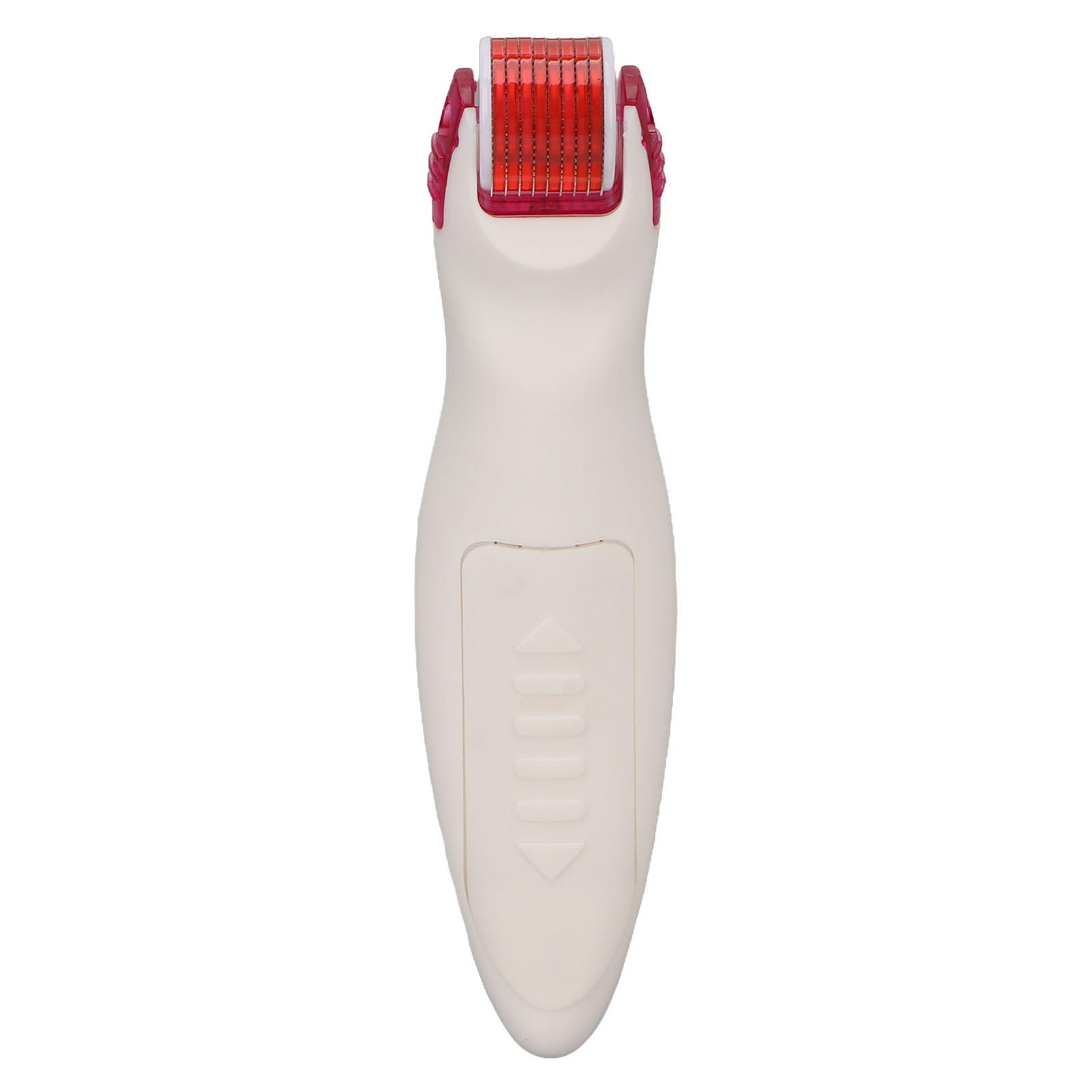 

LED Face Microneedling Roller Vibration 540 Pins Painless Scar Removal Reduce Pimples Hair Regrowing Skin Care Tool Red