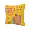 Cute Kapibara Capybara Pillow Case Cartoon Cushion Cover Soft Custom Pillow Cover Vintage Pillowcases For Sofa Home Decorative