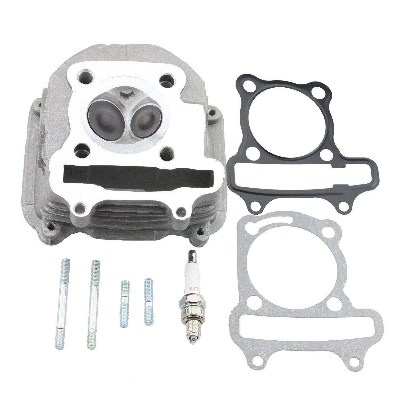 

57.4mm GY6 4-Stroke 150cc Cylinder Head with Gasket & Spark Plug for ATV Engine 57.4mm