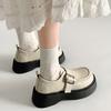 Fashion commuter retro British style platform small leather shoes women's 2025 new spring and autumn versatile heightening love single shoes