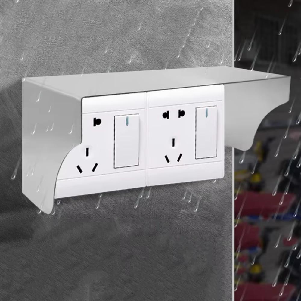 Stainless Steel Waterproof Socket Cover Rainproof Anti-collision Outdoor Switch Protection Socket Household Items