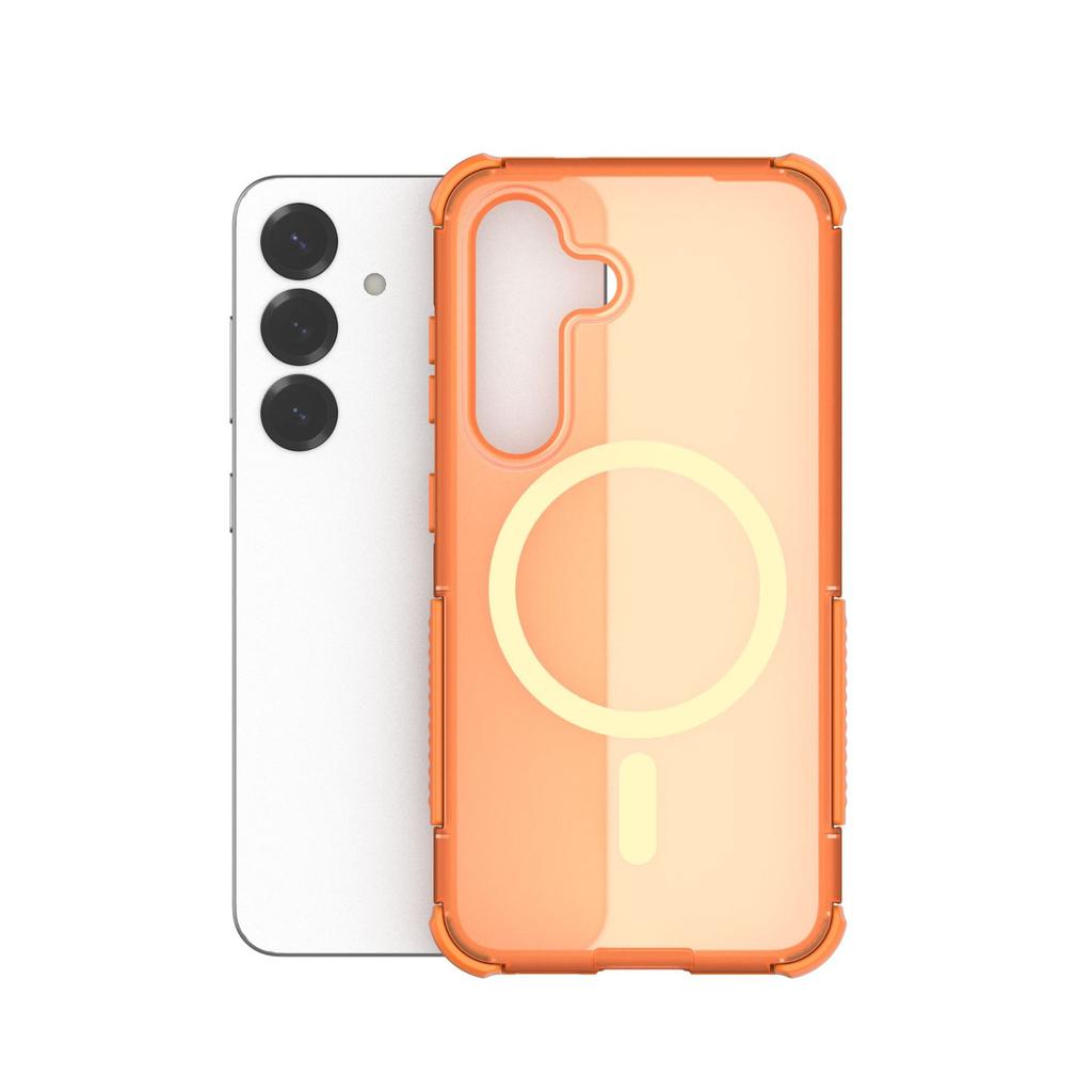 Applicable To Samsung S25 Ultra Bear Hug Skin Feel Anti-drop Mobile Phone Case S25 Matte Transparent Magnetic Protective Case