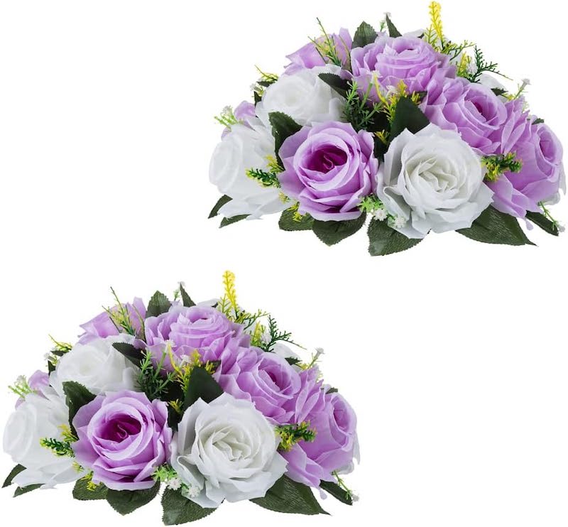 Silk Flowers Bouquet Artificial Roses Table Centerpieces Weddings Decoration Flower Balls for Reception Event