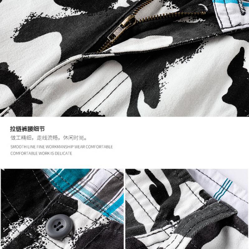 Cozy Up Cargo Short for Men Relaxed Fit Camo Hiking Work Cotton Casual Shorts with Pockets