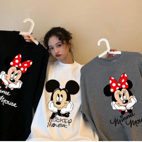 Women Minnie Mouse Graphic Short Sleeve T-Shirt Casual Loose Round Neck Cartoon Print Summer Tee Top