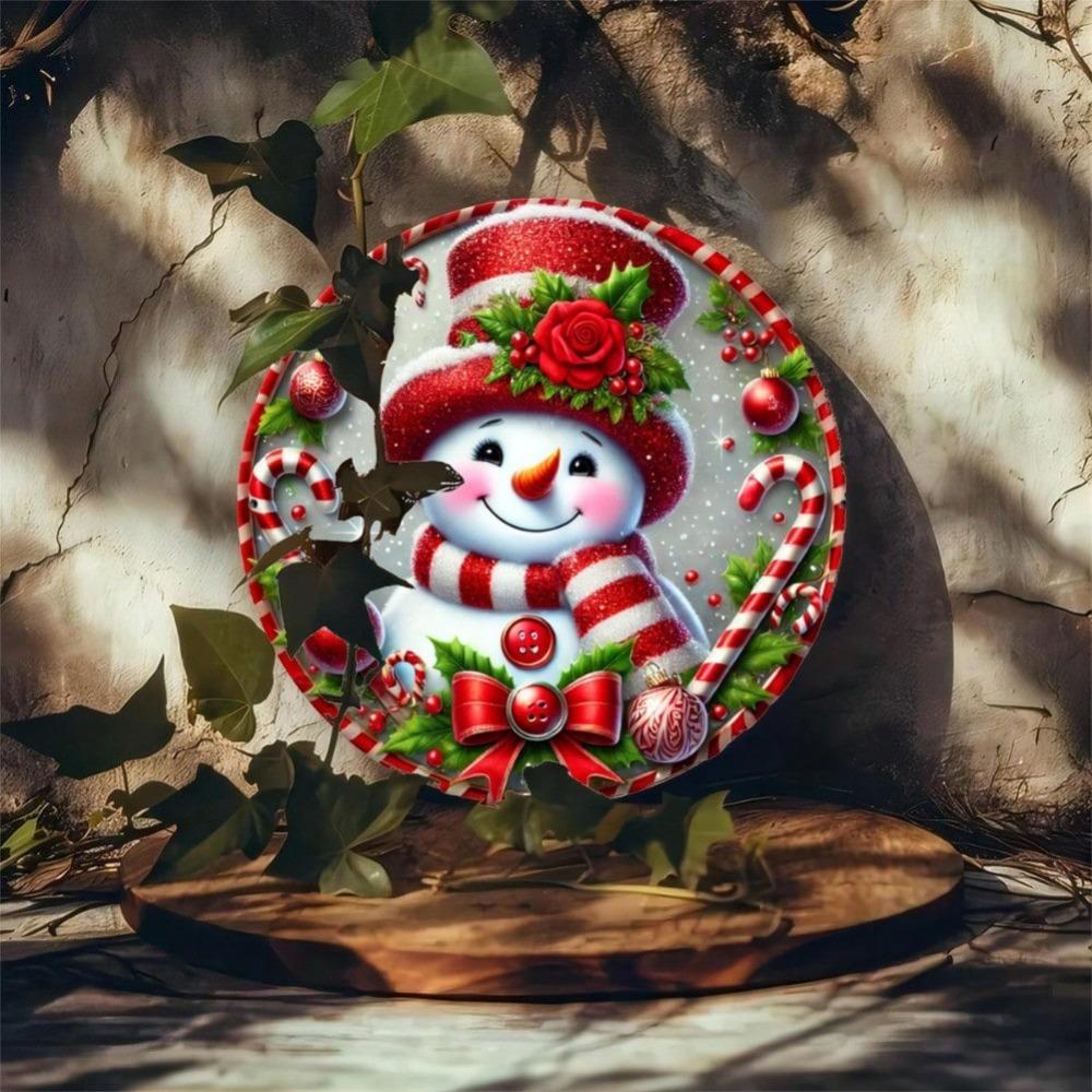 Vintage Snowman Metal Wall Art Sign for Bar Cafe Club Room Decor