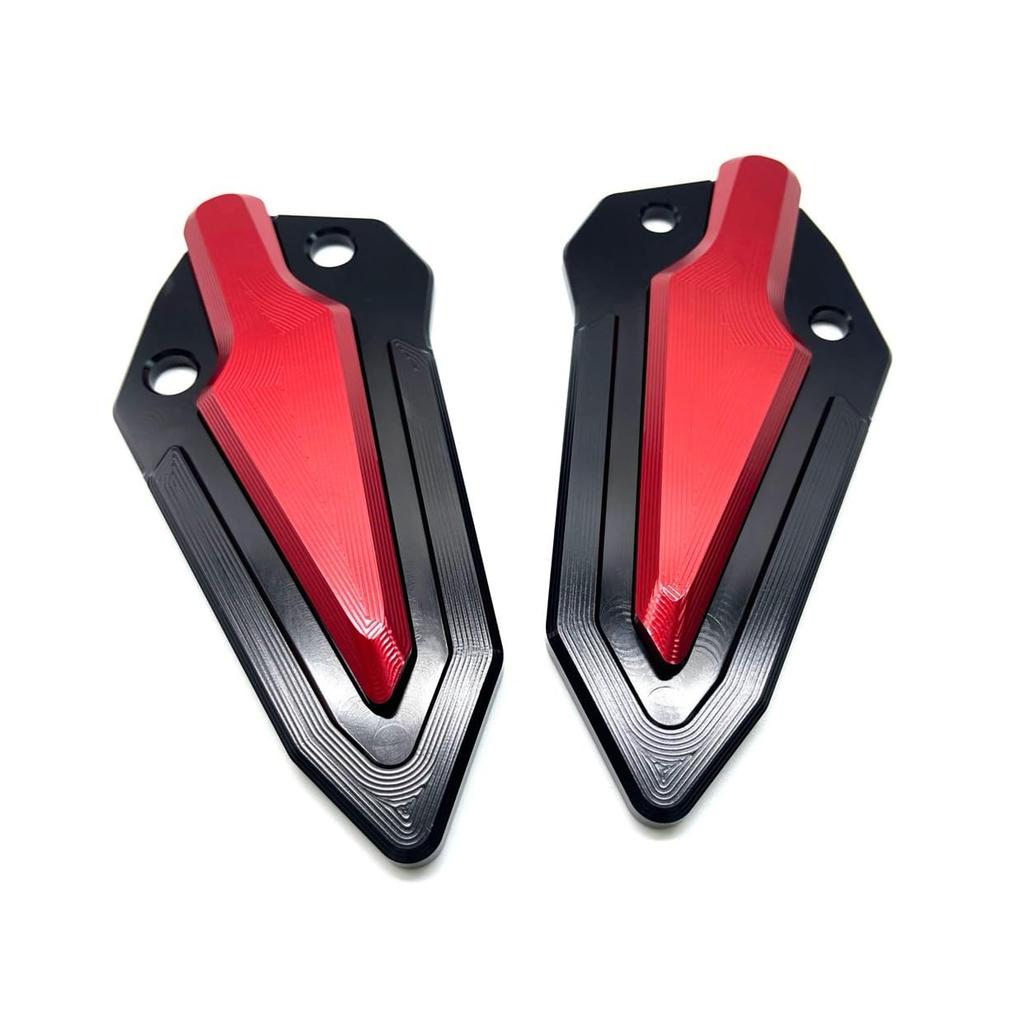 motokano Footpeg Heel Plate Guard - Compatible Models: ZX-25R, ZX-4R, ZX-4RR SE (Red)