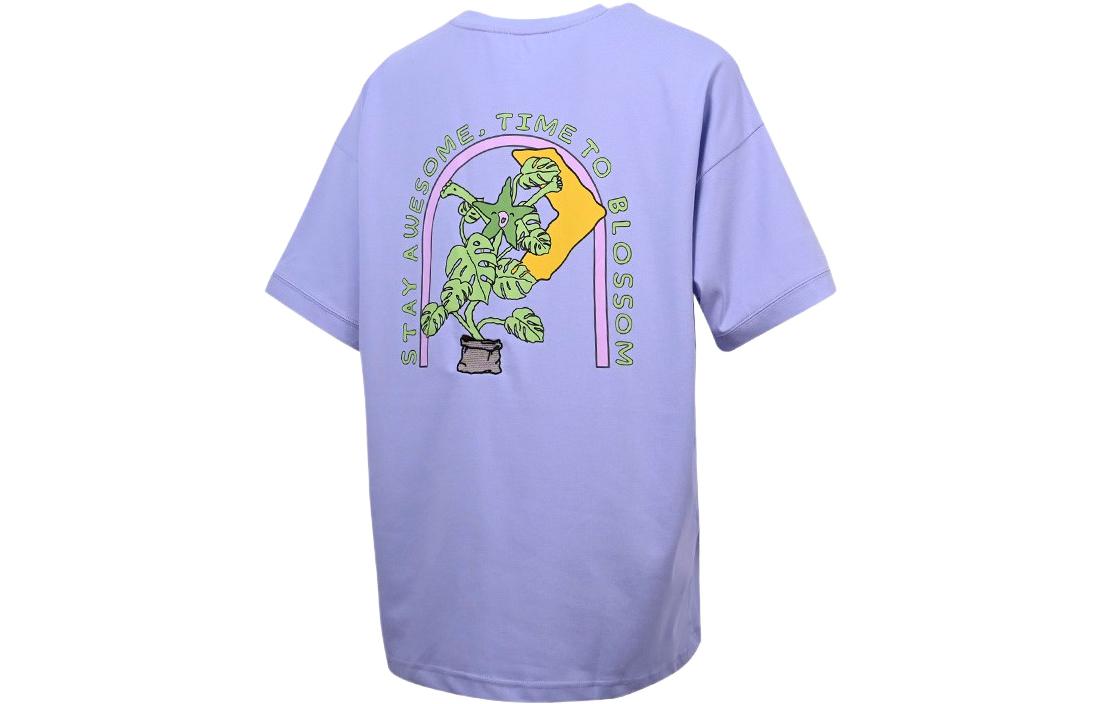 Converse PLANTOPIA SS22 Drop Shoulder Sleeve T Shirt Women s Purple 10024353-A01 S