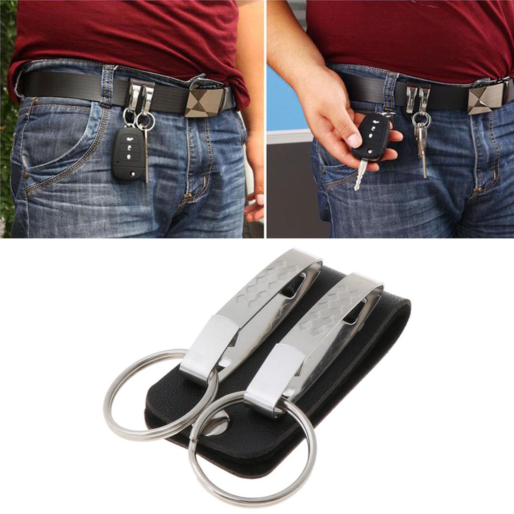 Tragbarer Leder Gürtelschlaufe Schlüsselanhänger mit Abnehmbaren Clips Gürtel für Schlüsselanhänger Halterung
