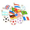 20 Stück Emaille Fußball Nationalflaggen Verschiedene Länder Anhänger DIY Schmuckherstellung Zubehör für Halskette Ohrringe