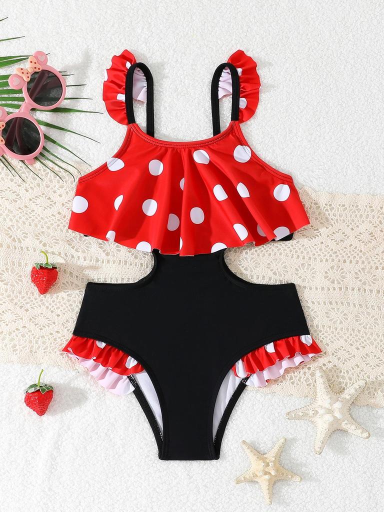 2026 Cute Girls' One-Piece Swimwear - Small & Medium Children's Bikini