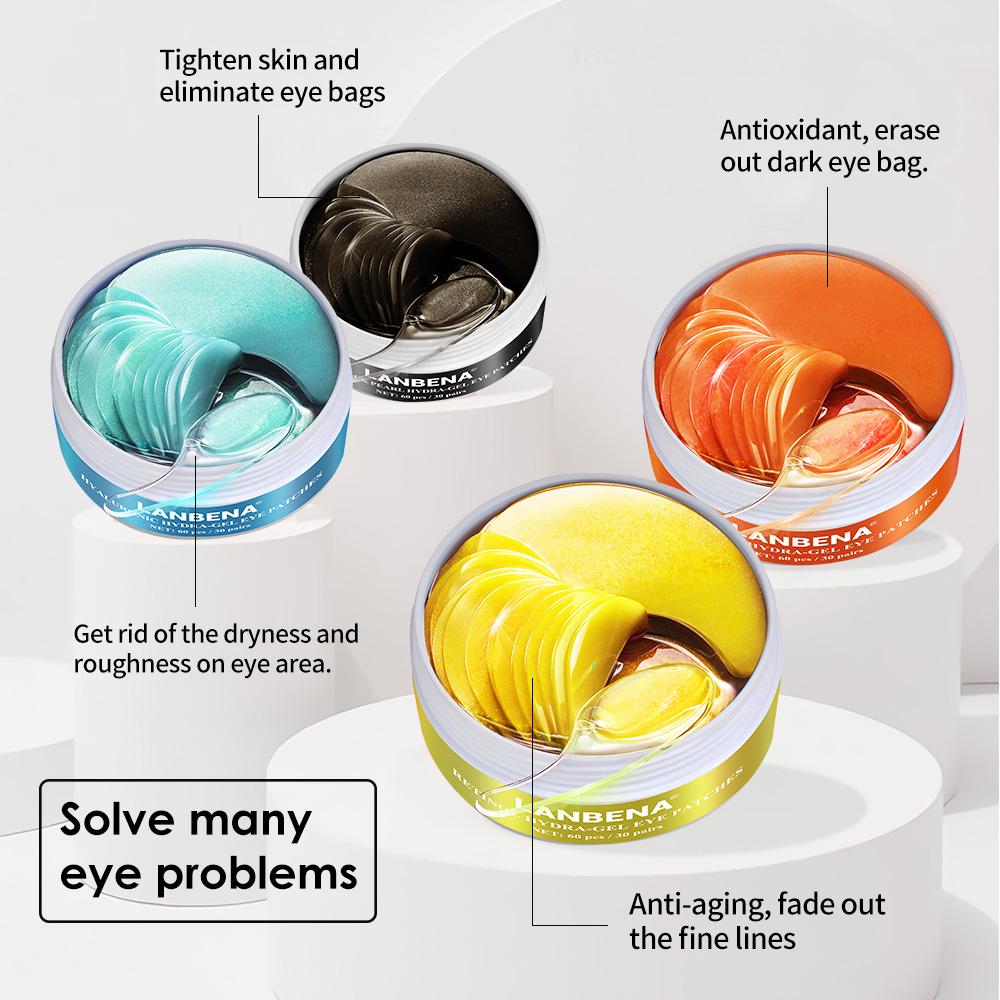 Øyemaske Kollagen Øyeplaster Hudpleie Hyaluronsyre Gel Fuktighetsgivende Retinol Anti Aldring